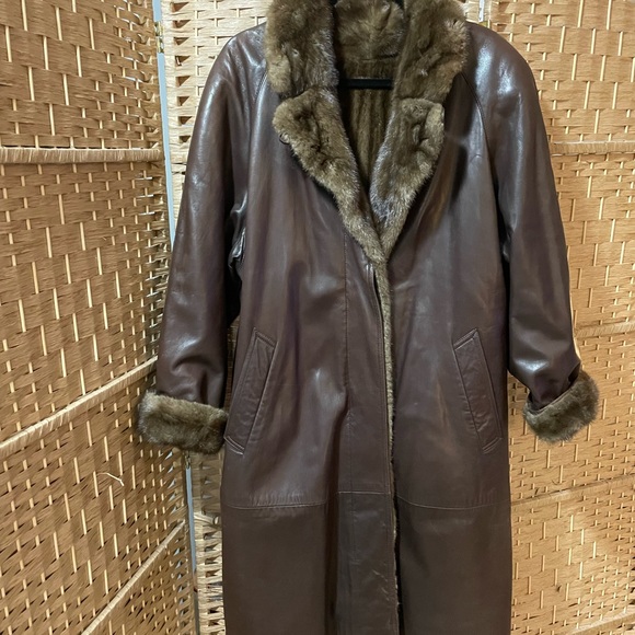 uknown Jackets & Blazers - Vintage Lambskin mink fur trench Sold as is.